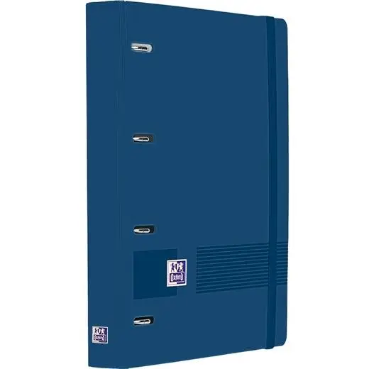 OXFORD EUROPEANBINDER LIVE&GO CARPETA ANILLAS 4X35 A4+ C/RECAMBIO 5X5 WRITE&ERASE POLYFOAM AZUL MARINO