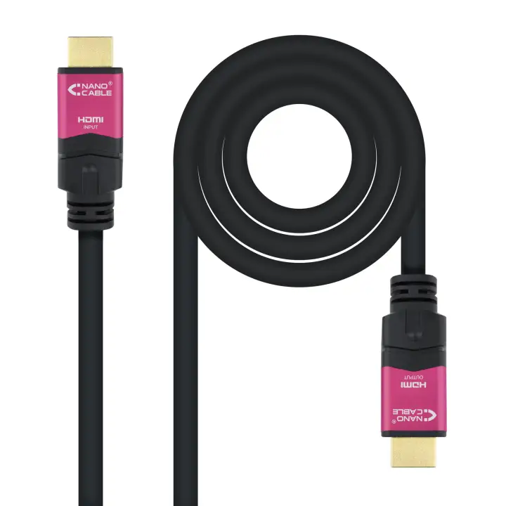 10.15.3720 cable HDMI 20 m HDMI tipo A (Estándar) Negro, Rosa