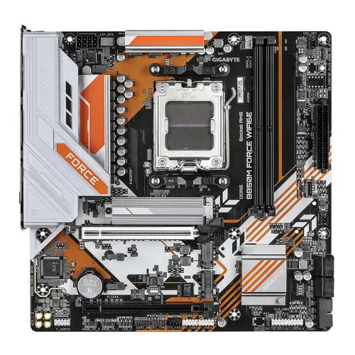 B850M FORCE WIFI6E Placa Base  Compatible con procesadores AMD Ryzen serie 9000, VRM digital de 8+2+2 fases, hasta 9600 MHz DDR5 (OC), 1 x M.2 PCIe 5.0 + 2 x M.2 PCIe 4.0, Wi-Fi 6E, LAN 2.5 GbE, USB 3.2 Gen 2 - Imagen 2