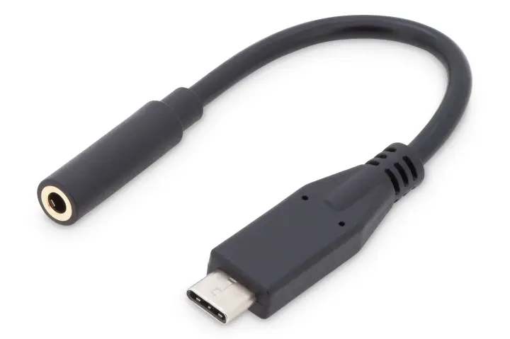 Adaptador / convertidor de audio USB Tipo-C, Tipo-C/St a jack de 3,5 mm/Bu
