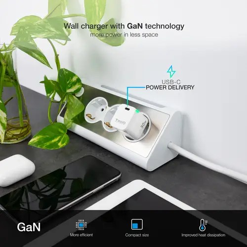 Cargador de Pared GAN USB-C/PD 30W, Blanco - Imagen 4