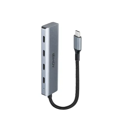 43414 hub de interfaz USB 3.2 Gen 2 (3.1 Gen 2) Type-C 10000 Mbit/s Gris - Imagen 3