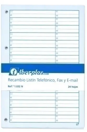 RECAMB.LISTIN TF.IBERP.BLOCK 24h 4 tal.