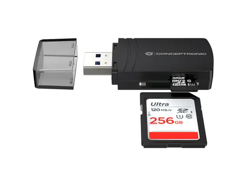 BIAN06B lector de tarjeta USB 3.2 Gen 1 (3.1 Gen 1) Type-A Negro - Imagen 3