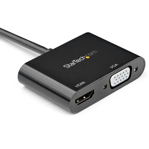 Adaptador DisplayPort a HDMI VGA - Dongle Convertidor DisplayPort 1.2 HBR2 a HDMI 2.0 (4K 60Hz) o VGA 1080p - Adaptador DP a Monitor HDMI o VGA - Adaptador de Vídeo Digital - Imagen 2