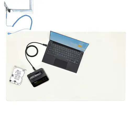 Alfombrilla Antiestática, Superficie Antiestática para la Reparación de Electrónicos para Mesa, con Cable de Toma a Tierra Removible, ANSI/ESD S 4.1, 60cmx120cm - Imagen 7