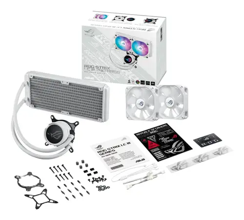 ROG Strix LC III 240 ARGB White Edition Procesador Kit de refrigeración líquida 12 cm Blanco - Imagen 8