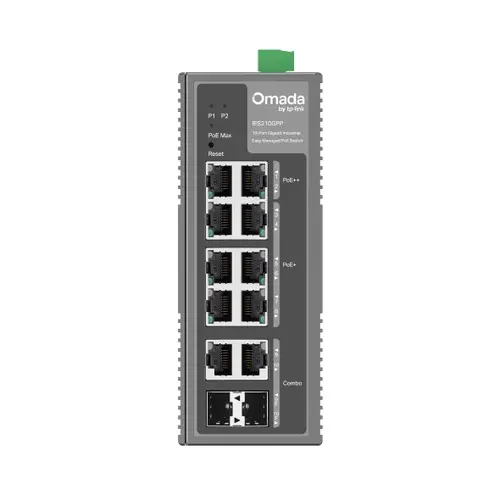 Omada IES210GPP switch Gestionado Gigabit Ethernet (10/100/1000) Energía sobre Ethernet (PoE) DIN rail Gris - Imagen 2