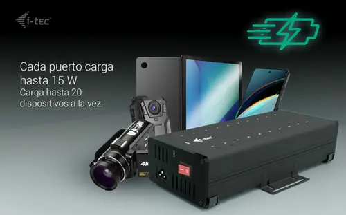 USB-C/USB-A Metal Charging + data HUB, 15W per port, 20x USB-C - Imagen 3