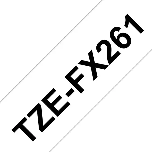 TZE-FX261 cinta para impresora de etiquetas Negro sobre blanco - Imagen 1
