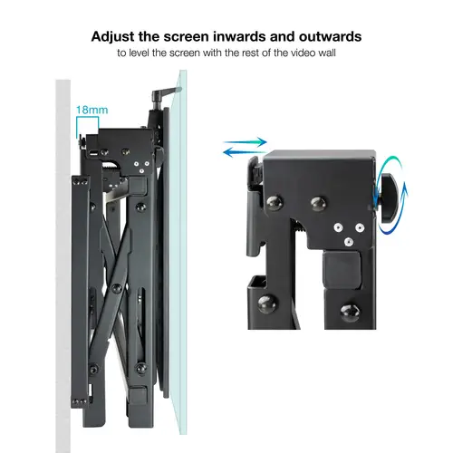 Soporte Video Wall de Pared para Pantalla 45- 70, Negro - Imagen 8