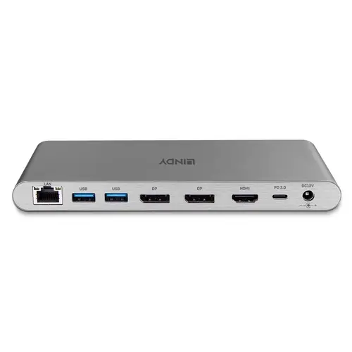 43349 base para portátil y replicador de puertos Alámbrico USB 3.2 Gen 1 (3.1 Gen 1) Type-C Plata - Imagen 2