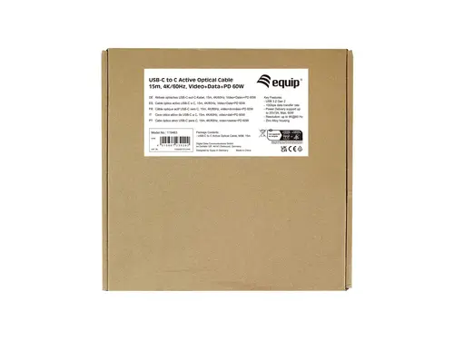 119463 Cable óptico activo USB-C a C, M/M, 15m, PD 60W, 4K/60Hz, 10Gbps, Vídeo+Datos+PD - Imagen 5