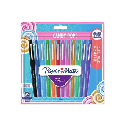 Flair Candy Pop Bolígrafo de gel con tapa Medio Multicolor 12 pieza(s)