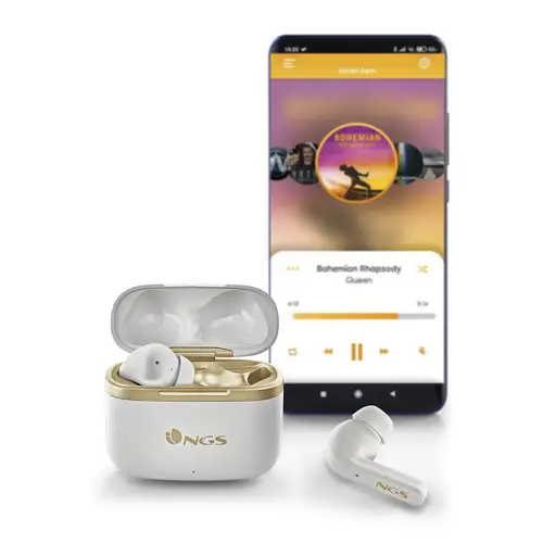 ARTICA TROPHY Auriculares Inalámbrico Dentro de oído Llamadas/Música USB Tipo C Bluetooth Oro, Blanco - Imagen 5