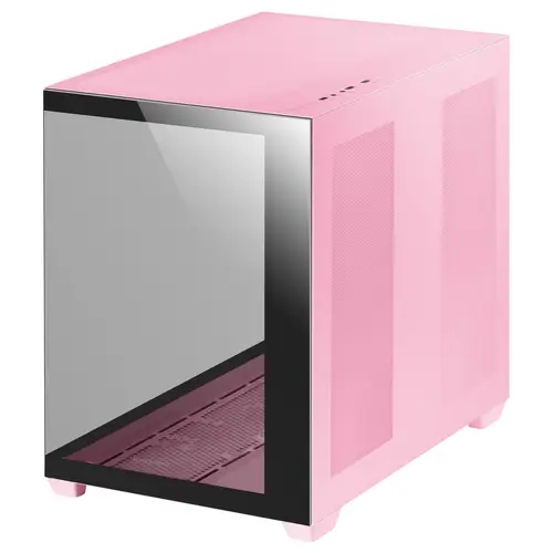 MCV4 Rosa, Torre Gaming Custom XXL E-ATX, Ventana Cristal Templado Lateral y Frontal Sin Marco, Estructura Modular Doble Cámara - Imagen 1