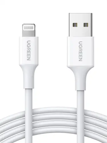 cable USB 2.0 A lightning 2m, 5V/2.4A iPhone 7 / 7plus / 6S/ 6 / 6 Plus, iPhone 5s/5c/5, iPad Mini/Mini 2, iPad 1 m Blanco - Imagen 1