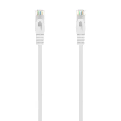 Cable de Red Latiguillo RJ45 LSZH Cat.6A 500 Mhz UTP AWG24, Blanco, 25CM - Imagen 1