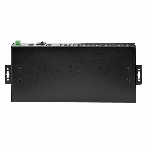 Hub Ladrón Industrial de Metal USB 3.0 5Gbps de 16 Puertos - de Montaje - Alimentación por Bloque de Terminales - Protección ESD - Carga por USB - para 2 Hosts - Imagen 5