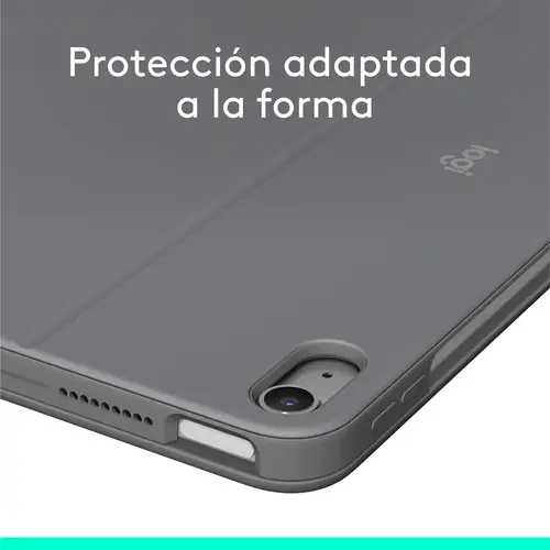Combo Touch, iPad Air 11 in (M2), iPad Air (4.ª y 5.ª Gen. - 2020, 2022), Funda con Teclado - Teclado retroiluminado extraíble con Soporte abatible, Disposición QWERTY Español - Gris - Imagen 5
