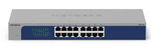 GS516-300EUS switch No administrado Gigabit Ethernet (10/100/1000) Energía sobre Ethernet (PoE) Gris - Imagen 1
