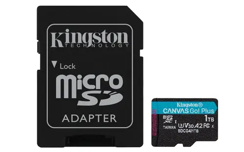 Tarjeta microSDXC Canvas Go Plus Gen4 de 1 TB, 200 MB/s, A2 U3 V30 y adaptador - Imagen 1