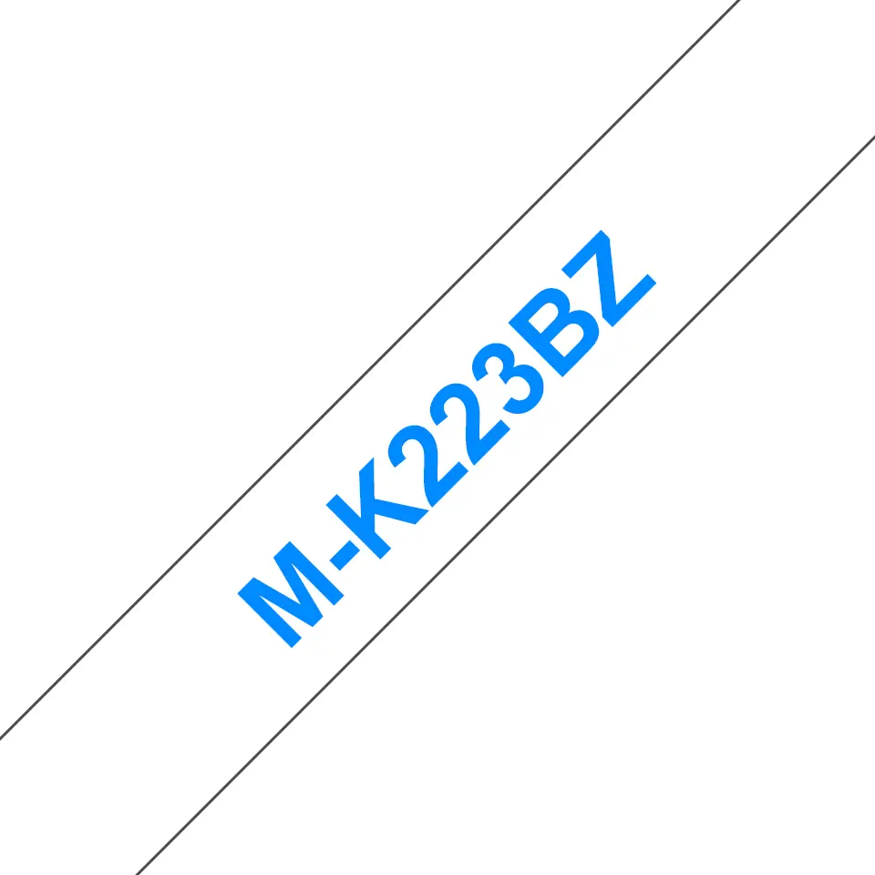 M-K223B cinta para impresora de etiquetas Azul sobre blanco