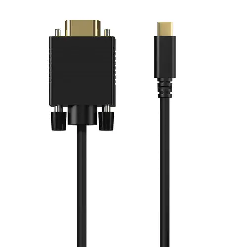 Cable Conversor USB-C a VGA, USB-C/M-HDB15/M, Negro, 0.8M - Imagen 1