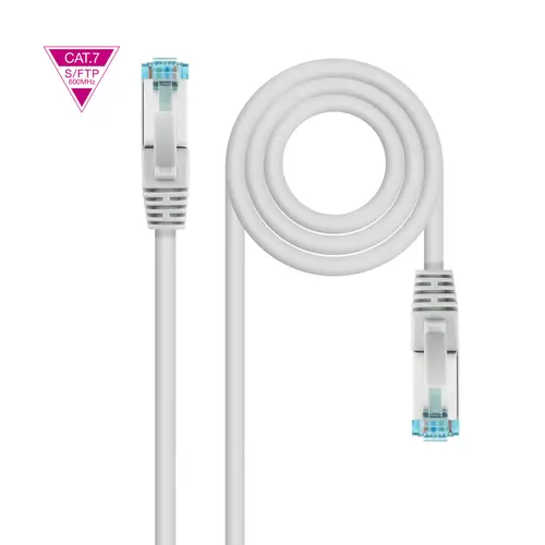 Cable de Red Cat.7 600MHZ LSZH SFTP PIMF AWG26, Gris, 3m - Imagen 1