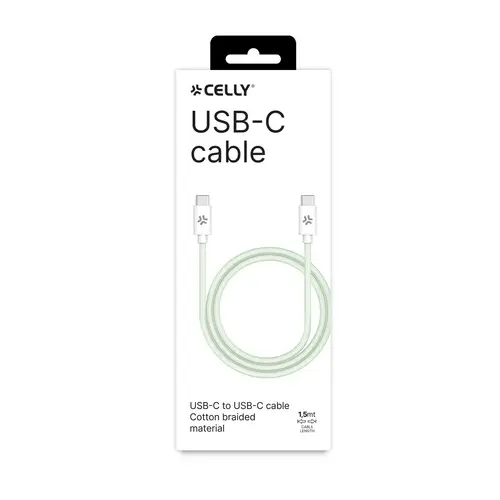 USBCUSBCCOTTGN cable USB 1,5 m USB C Verde, Blanco - Imagen 3
