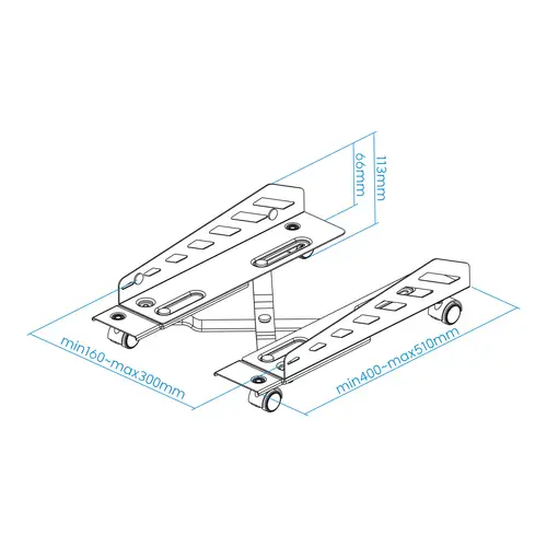 Soporte metálico para CPU de suelo con ruedas - Imagen 8