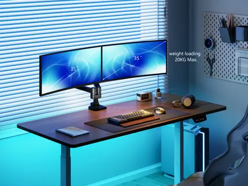 Soporte de sobremesa para monitores dobles de 17«-35», negro - Imagen 10