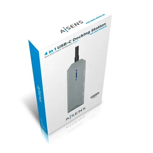USB-C dock 4 en 1, USB-C a 1xHDMI, 2xUSB, 1xPD, Gris, 15 cm - Imagen 6