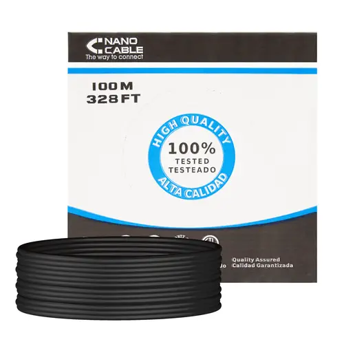 Cable Red RJ45 Cat.6 UTP Rigido AWG24 Exterior, 100 M - Imagen 1