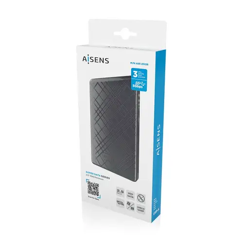 Caja Externa 2,5" ASE-2522B 9.5mm SATA a USB 3.0/USB3.1 Gen1, Negra - Imagen 8