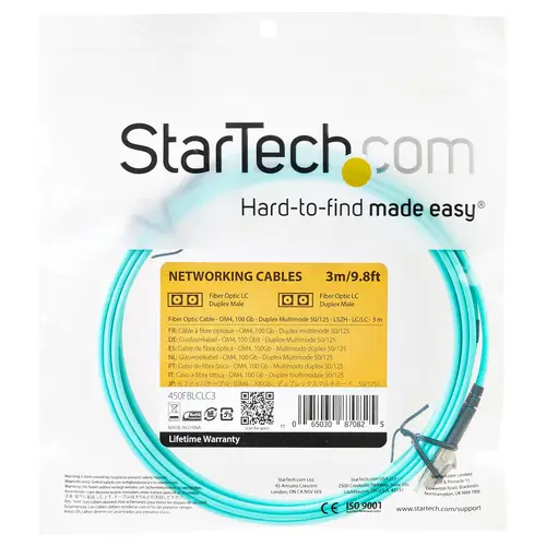Cable de 3m de Fibra Óptica Multimodo LC/UPC a LC/UPC OM4 - 50/125µm - Fibra LOMMF/VCSEL - Redes de 100G - Cable LSZH - Baja Pérdida de Inserción - Low Insertion Loss - Imagen 4