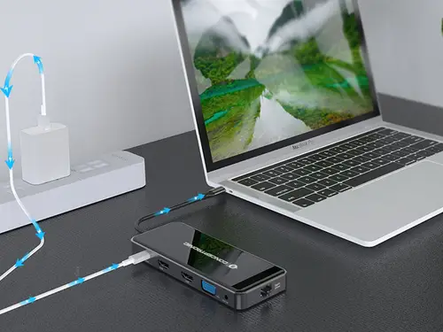 DONN15G base para portátil y replicador de puertos Alámbrico USB 3.2 Gen 1 (3.1 Gen 1) Type-C Gris - Imagen 8