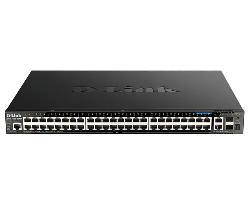 DGS-1520-52MP switch Gestionado L3 Gigabit Ethernet (10/100/1000) Energía sobre Ethernet (PoE) 1U Negro - Imagen 1
