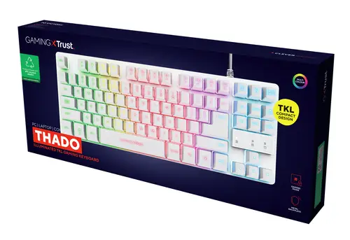 GXT 833W Thado teclado Juego USB QWERTY Español Blanco - Imagen 8