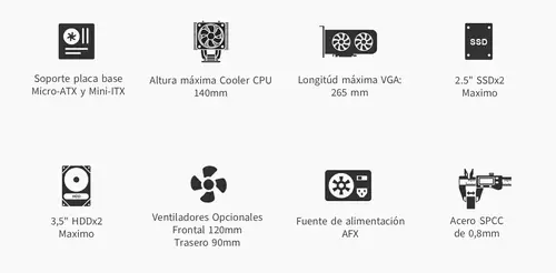 CAJA MATX M870 USB-C 3.2 GEN1 FTE.500W BASIC500GR 0.8MM - Imagen 10