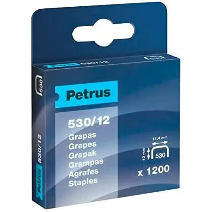 CAJA 1200U. GRAPAS PETRUS 530/12 COBREADAS