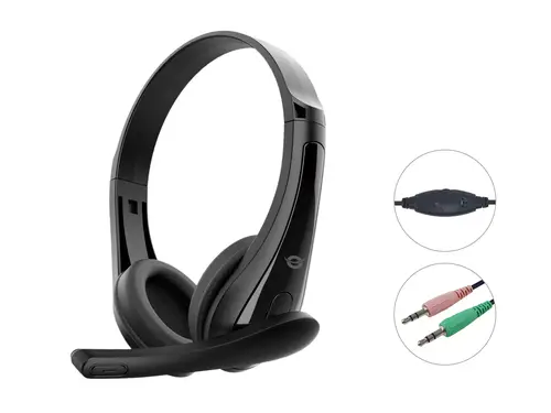 POLONA06B3T auricular y casco Auriculares Alámbrico Diadema Llamadas/Música Negro - Imagen 1