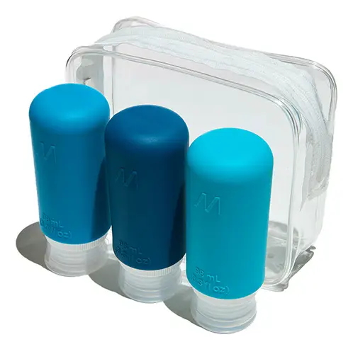 TRBOTTLES3BL botella y recipiente de viaje Silicona Botella flexible
