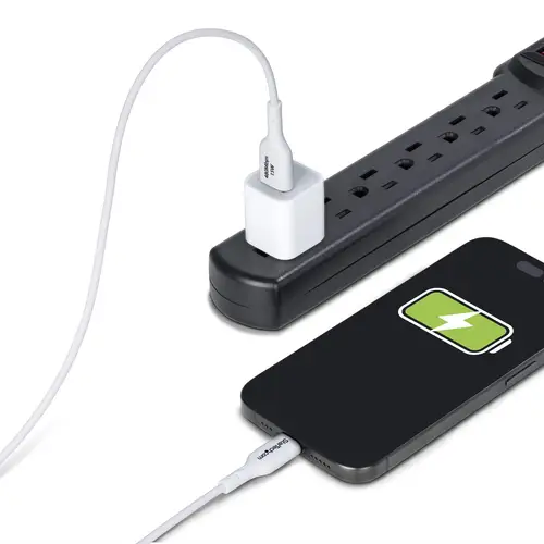 Cable de Carga USB-A a USB-C Blanco de 2m - Cable de Carga USB Tipo C - Carga Rápida de 3A - Cable de Transferencia de Datos USB 2.0 - TPE - Imagen 9