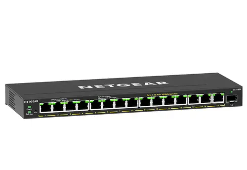 GS316EP-100PES switch Gestionado Gigabit Ethernet (10/100/1000) Energía sobre Ethernet (PoE) Negro - Imagen 5