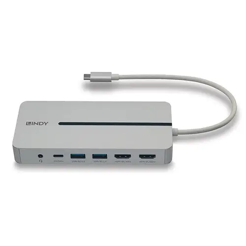 43360 base para portátil y replicador de puertos Alámbrico USB 3.2 Gen 1 (3.1 Gen 1) Type-C Plata, Blanco - Imagen 3