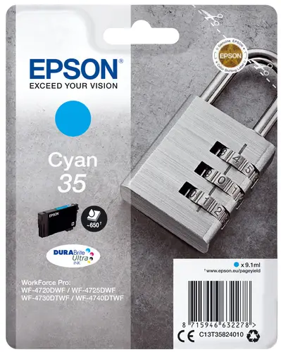 Padlock Singlepack Cyan 35 DURABrite Ultra Ink - Imagen 1