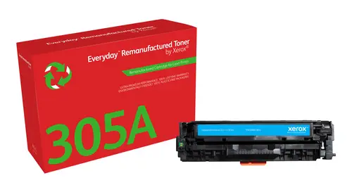 Everyday Tóner Everyday Cian remanufacturado de Xerox es compatible con HP 305A (CE411A), Capacidad estándar - Imagen 1