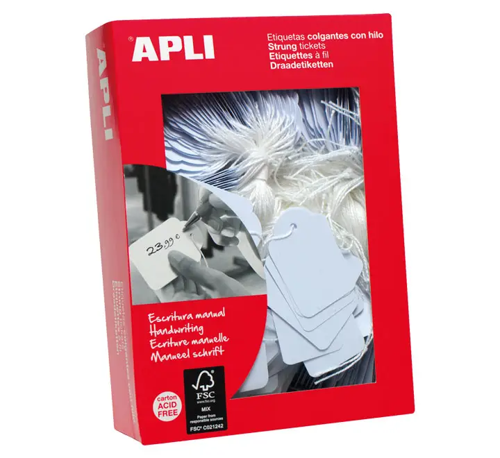 APL CAJA 1000 ETIQ.COLGANTES 9X24MM
