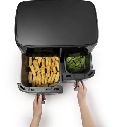 HAF2700DCD Doble 11 L Independiente 2700 W Freidora de aire caliente Negro - Imagen 7